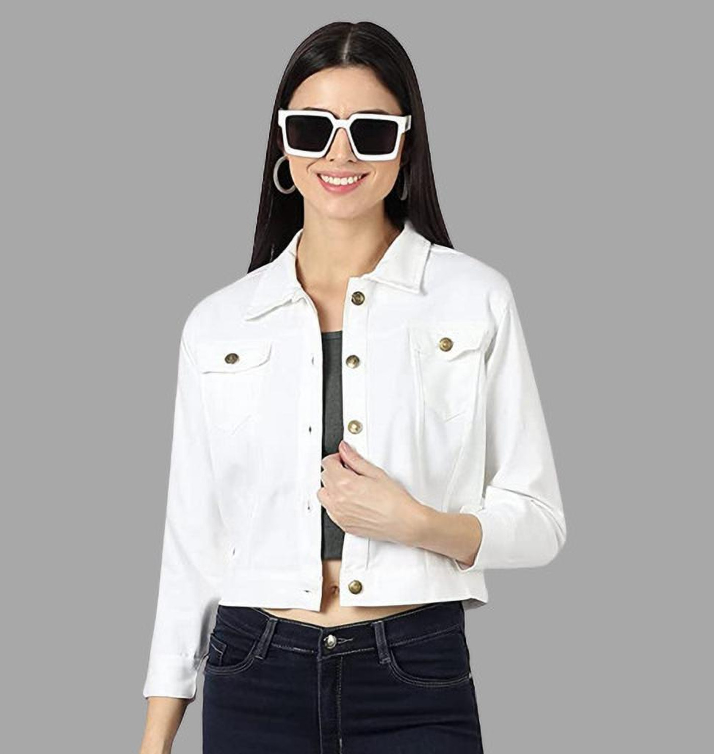 Image of Shiva Trends Women Solid Casual Jacket