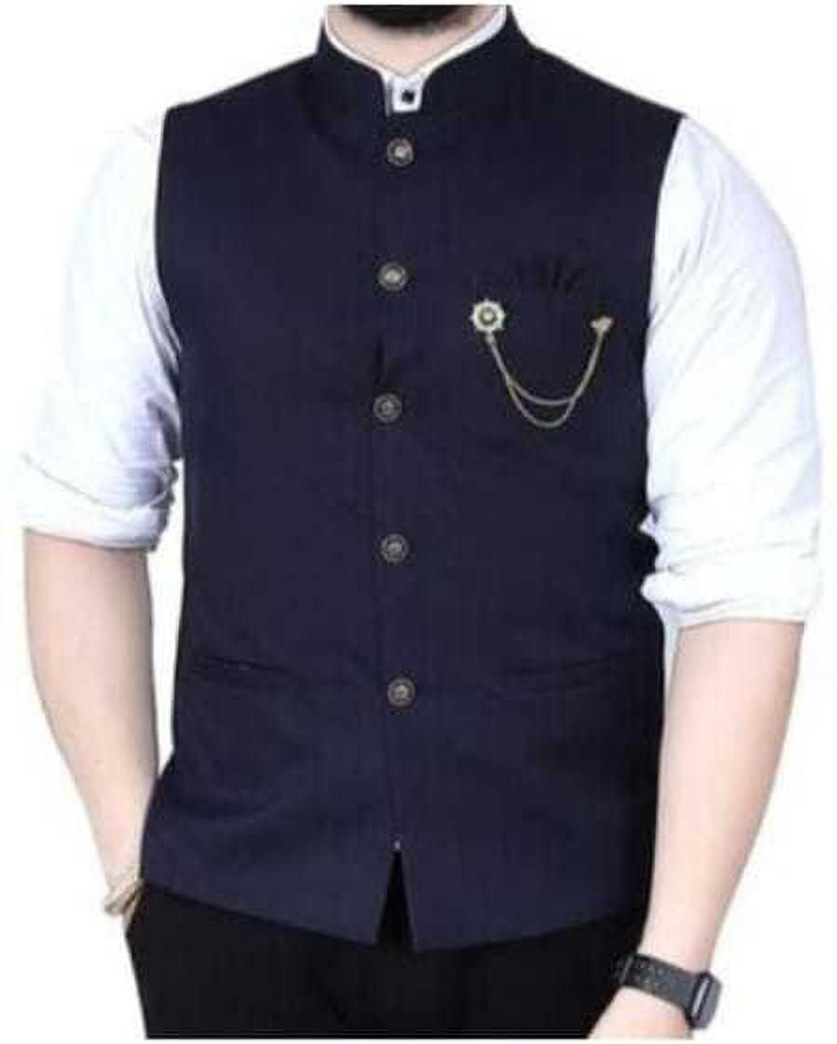 Image of hamedgarments Men Solid Leather Jacket