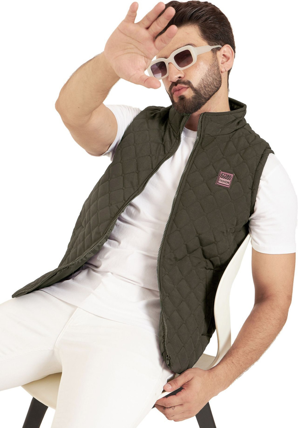ARDLOR Men Solid Quilted Jacket - Image 1