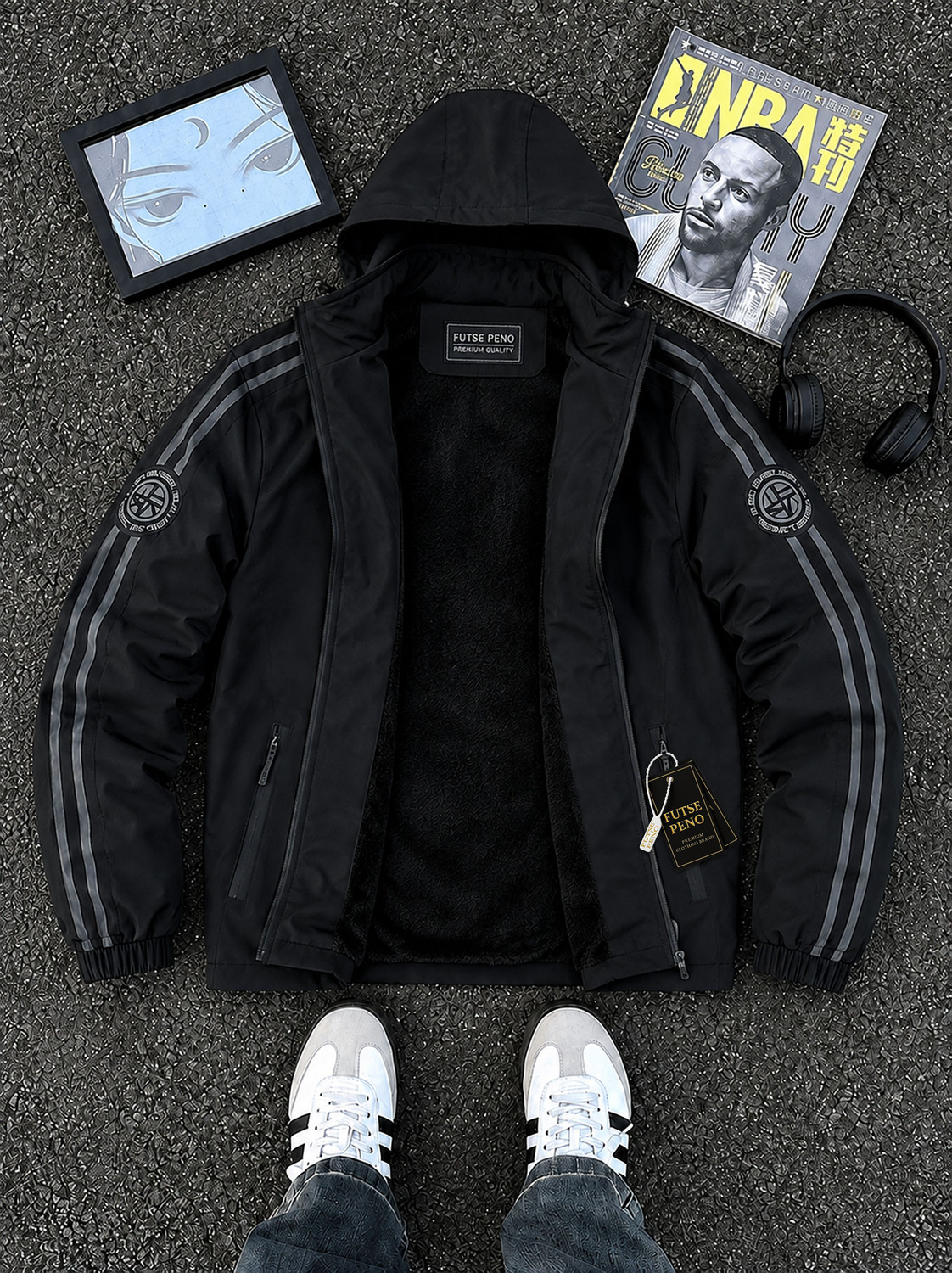 FUTSE PENO Full Sleeve Solid Men Jacket - Image 4