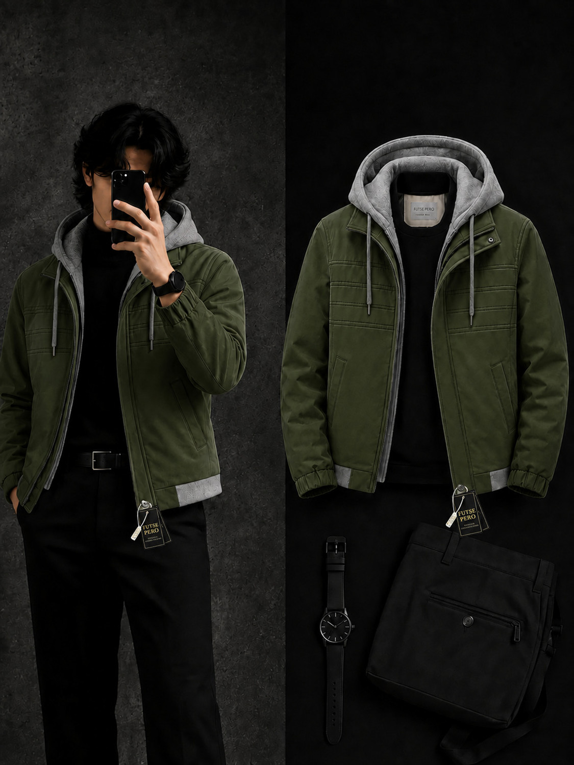 FUTSE PENO Full Sleeve Solid Men Jacket - Image 6