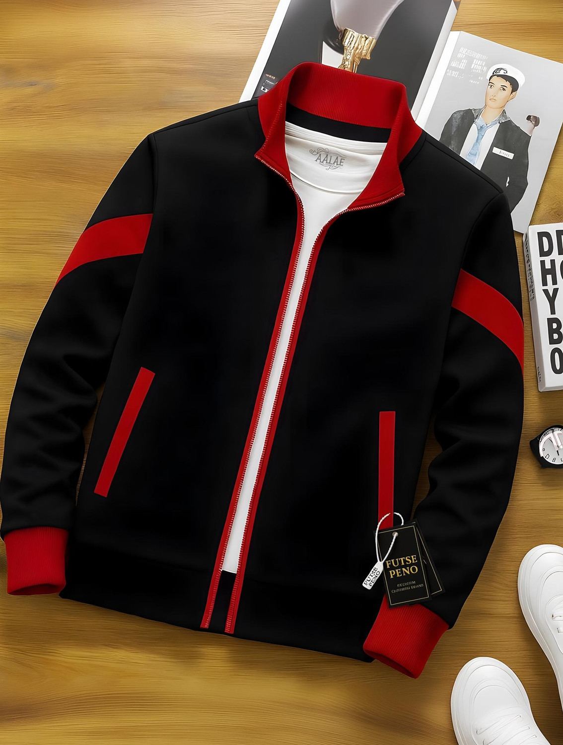 Image of BUGRASI TRADERS Men Colorblock Casual Jacket