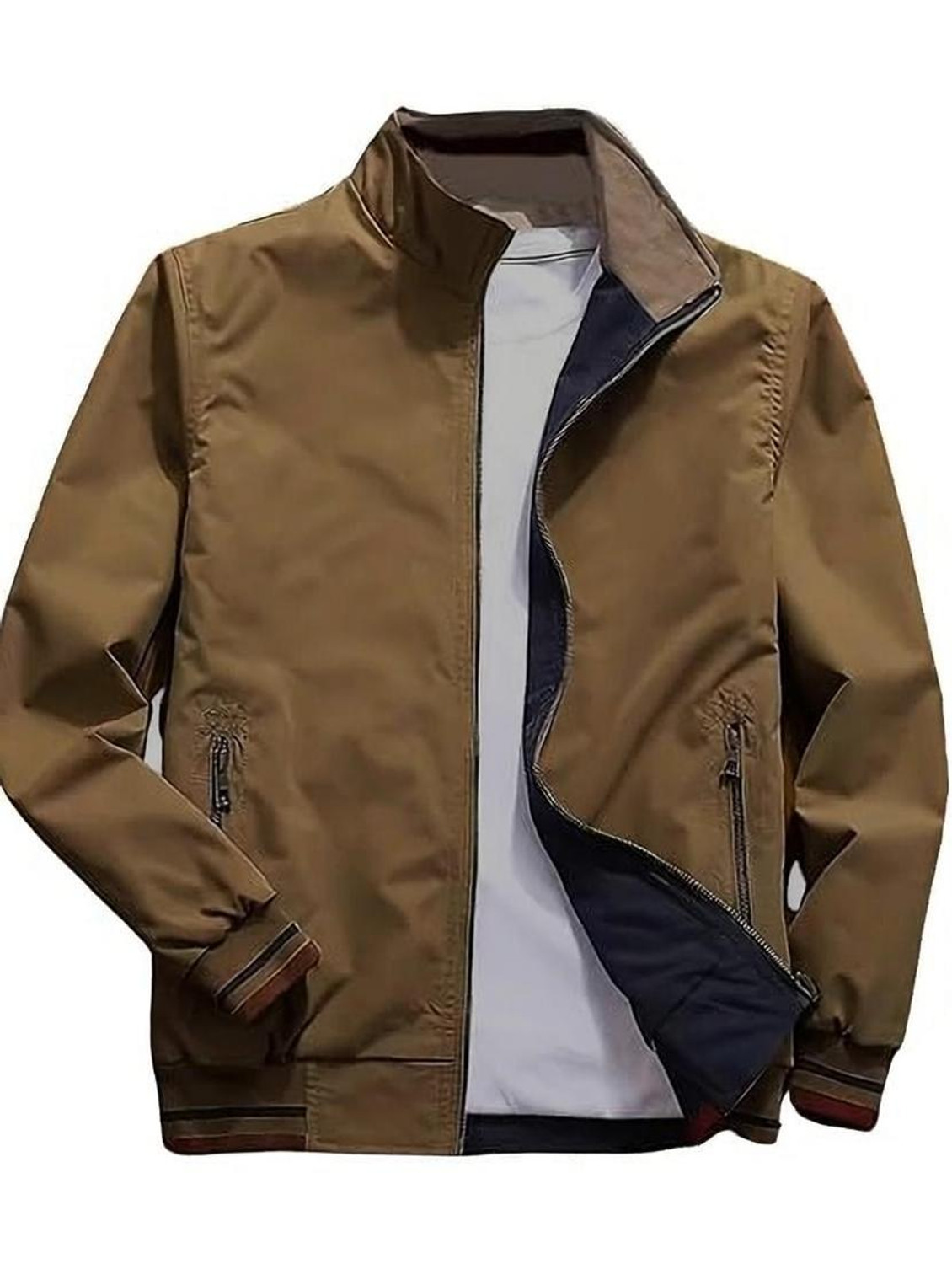 Image of BUGRASI TRADERS Men Colorblock Casual Jacket