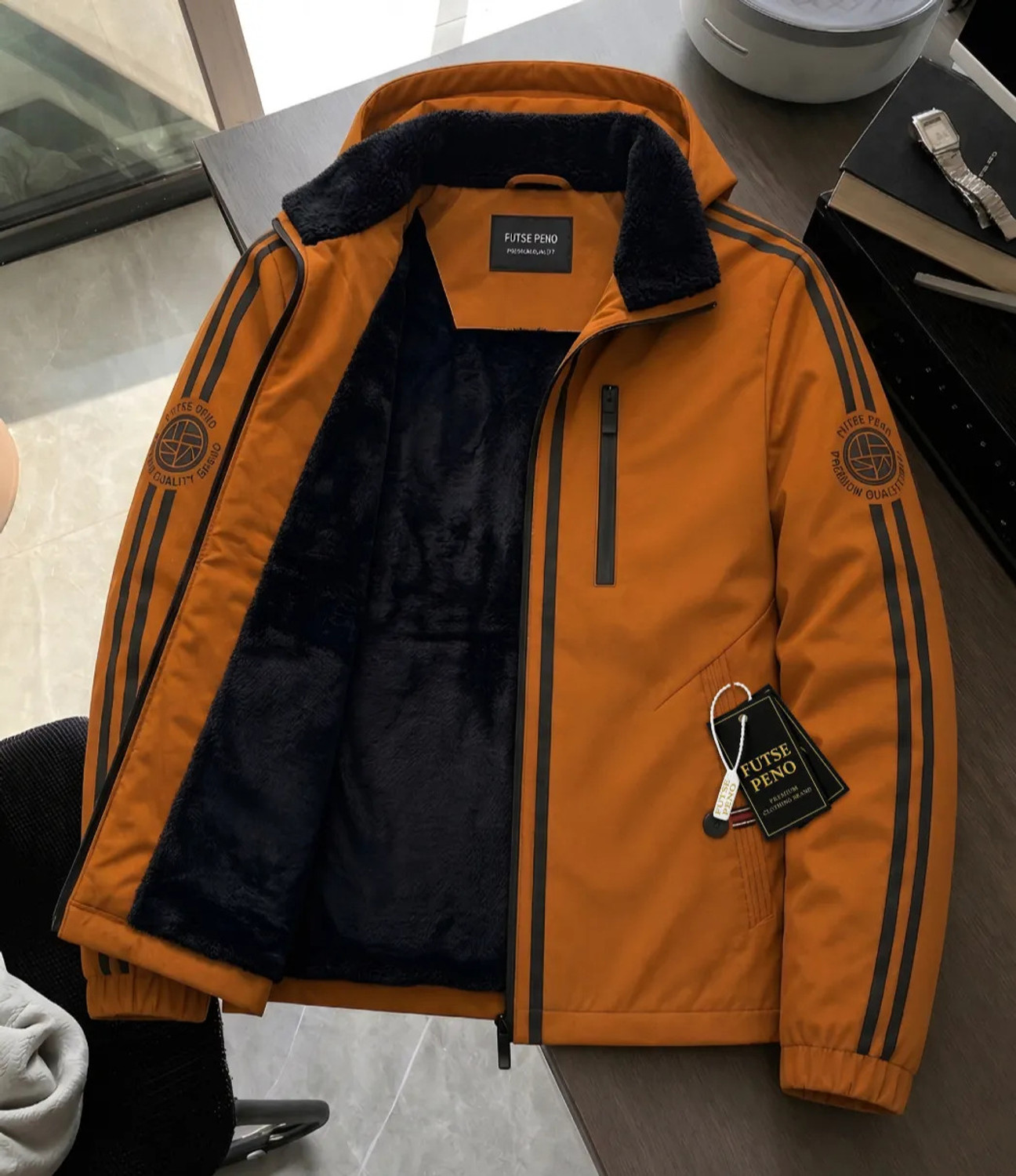 FUTSE PENO Men Striped Casual Jacket - Image 1