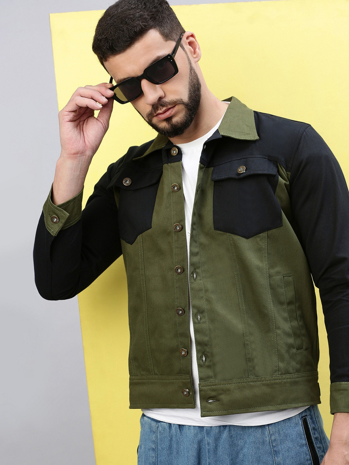 Image of VOXATI Men Washed Denim Jacket