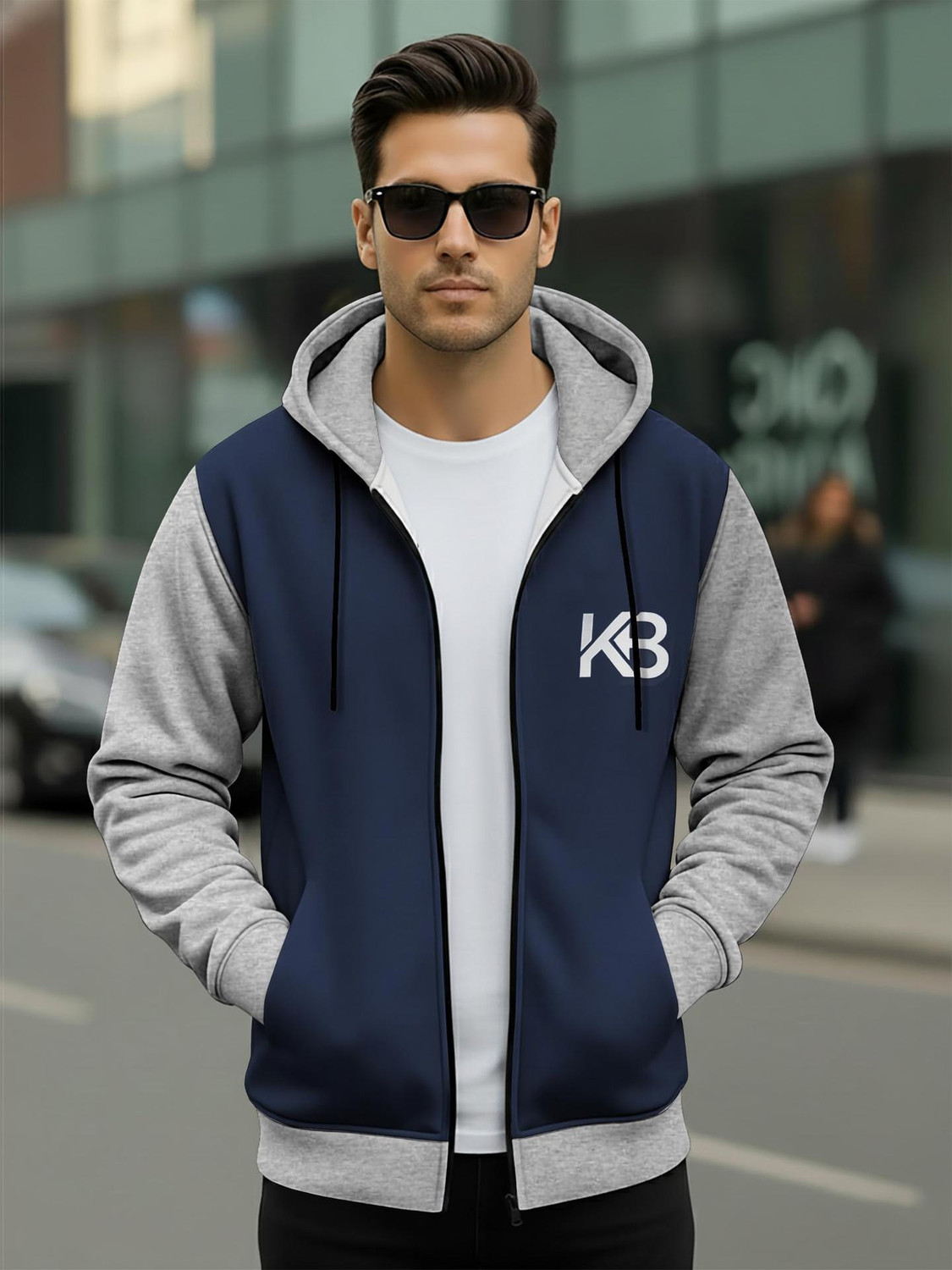 Image of Azy Fabrics Men Colorblock Casual Jacket