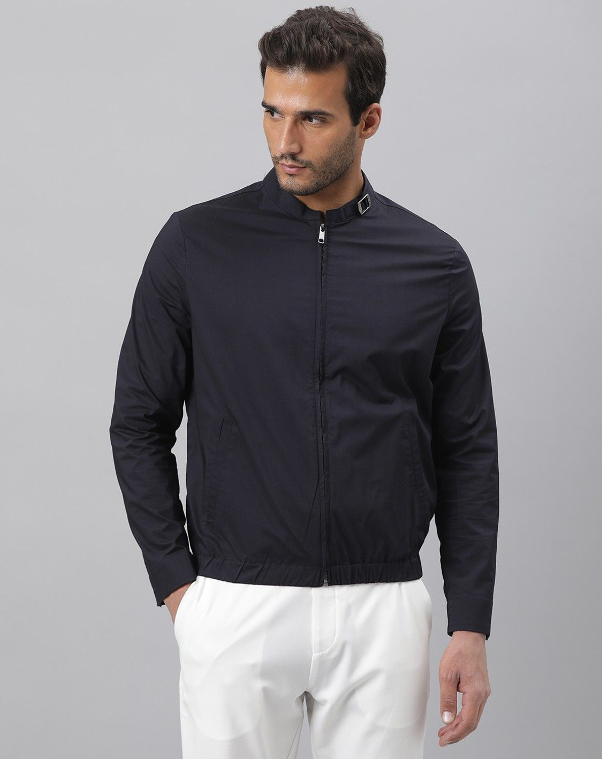 Image of RARE RABBIT Men Solid Bomber Jacket
