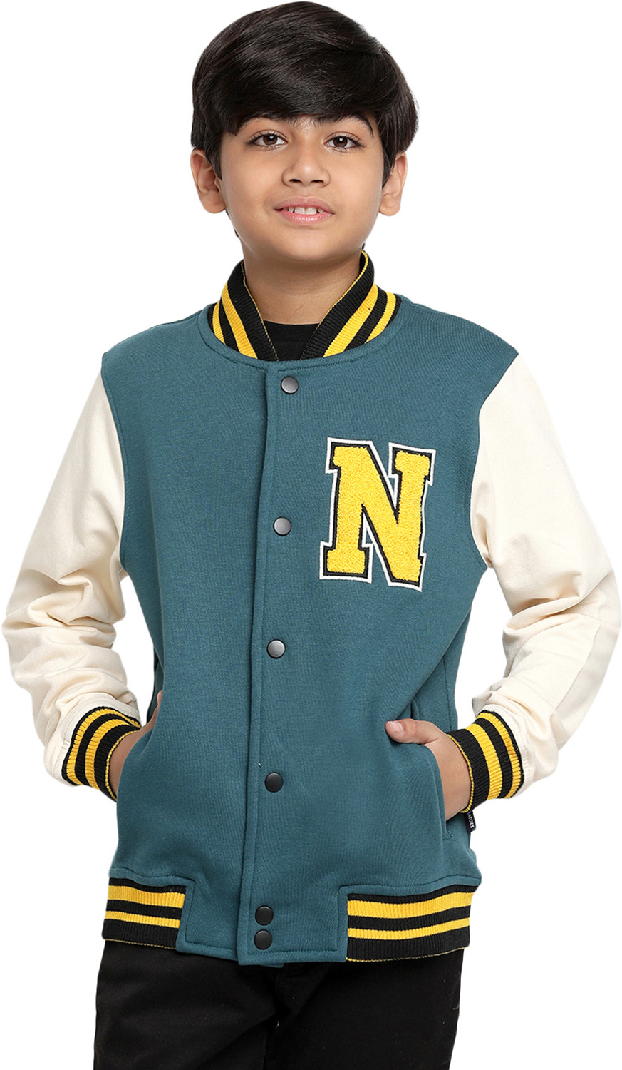 Image of The Souled Store Boys Colorblock Casual Jacket