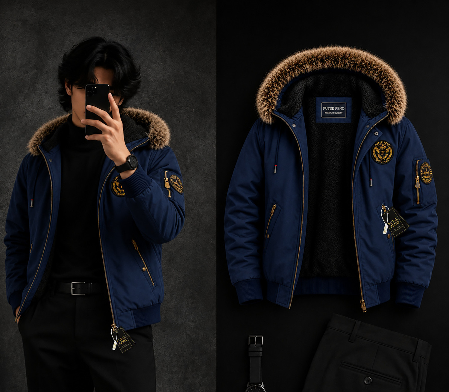 FUTSE PENO Full Sleeve Printed Men Jacket - Image 6