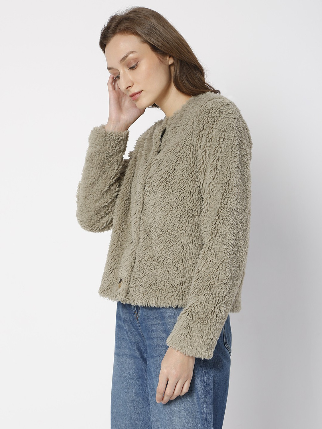 Image of VERO MODA Women Self Design Casual Jacket