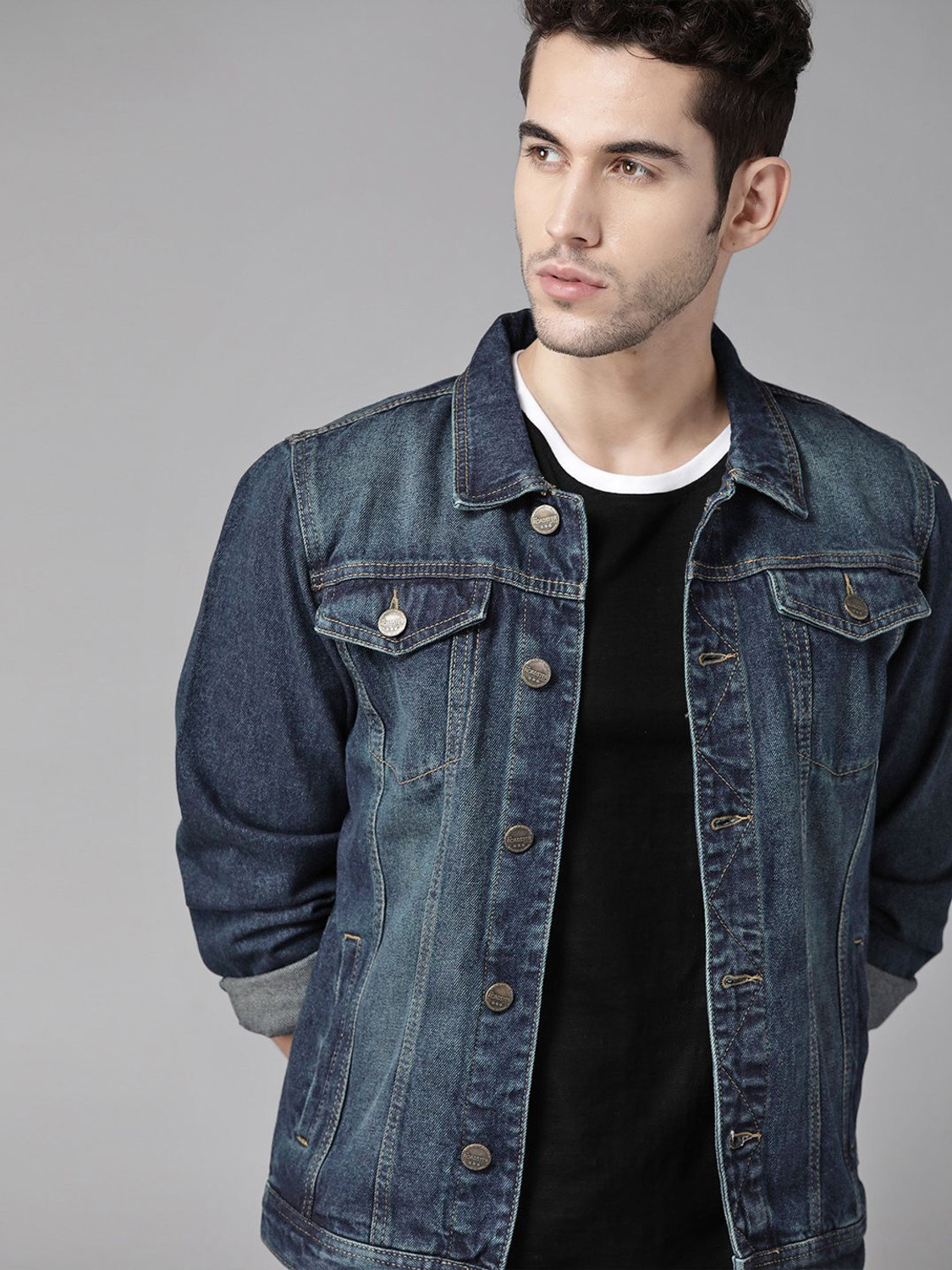 Roadster Men Blue Denim Jacket - Image 1