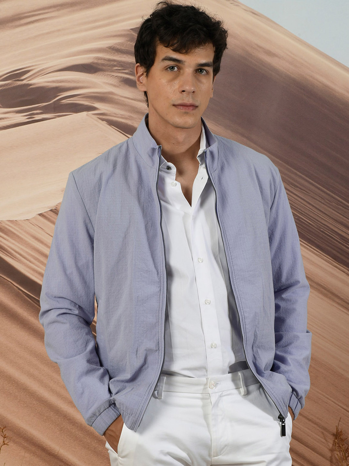 Image of RARE RABBIT Men Solid Casual Jacket