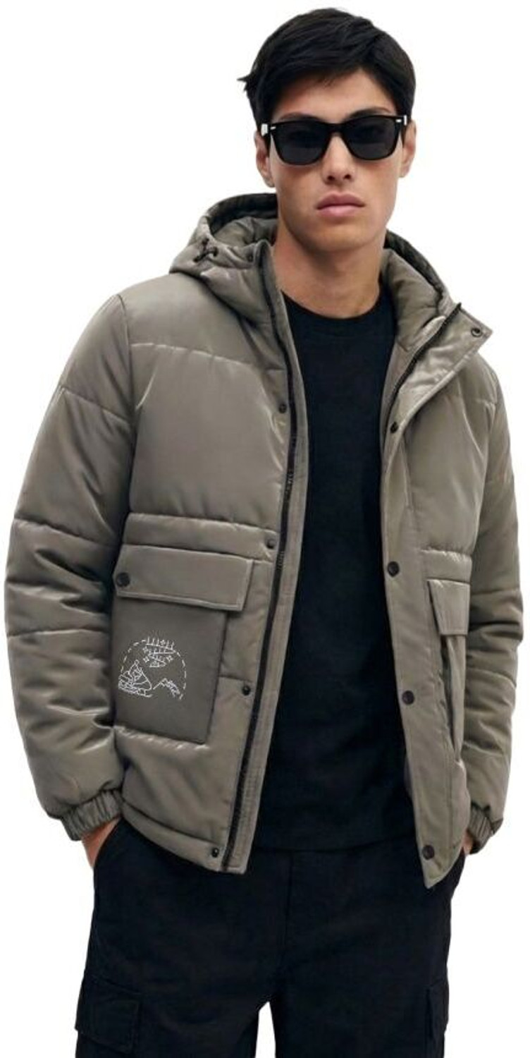 The Indian Garage Co. Men Printed Puffer Jacket - Image 1