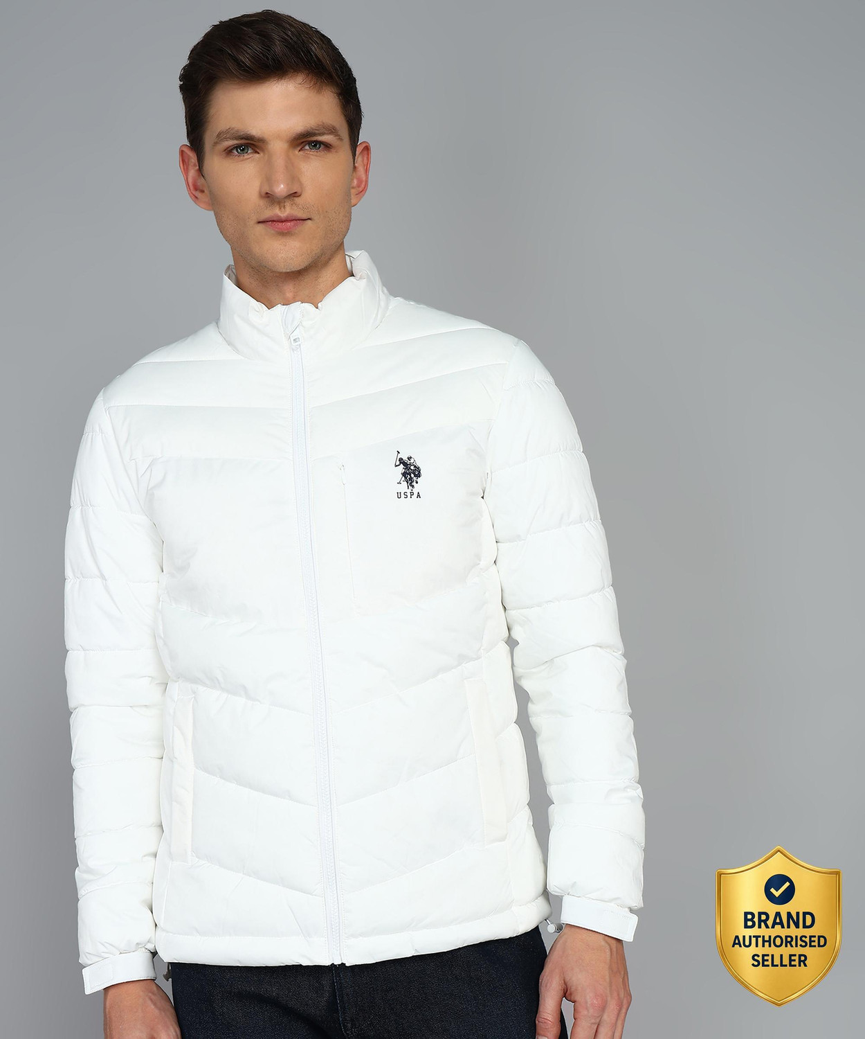 Image of U.S. POLO ASSN. Men Solid Quilted Jacket