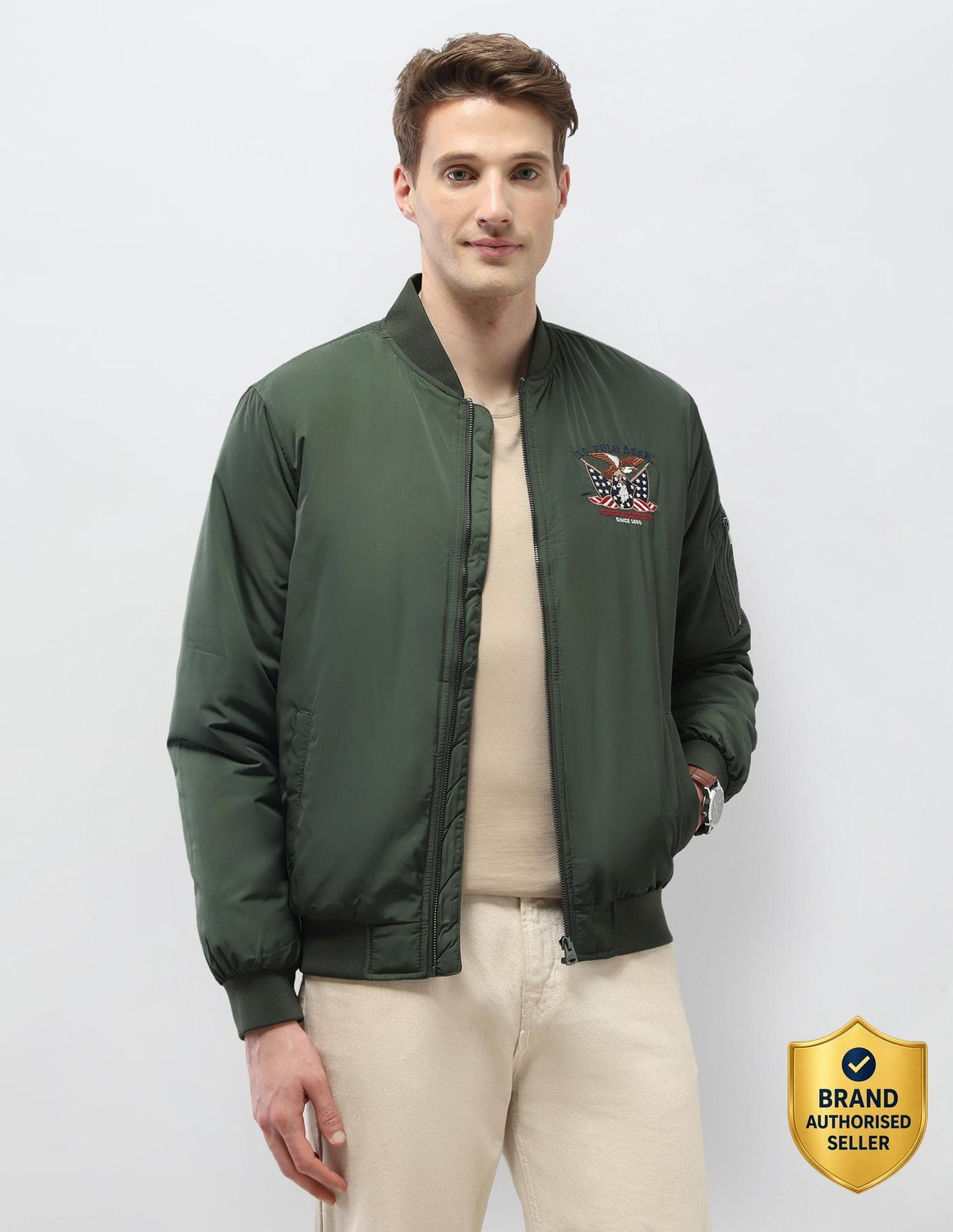 Image of U.S. POLO ASSN. Men Solid Casual Jacket