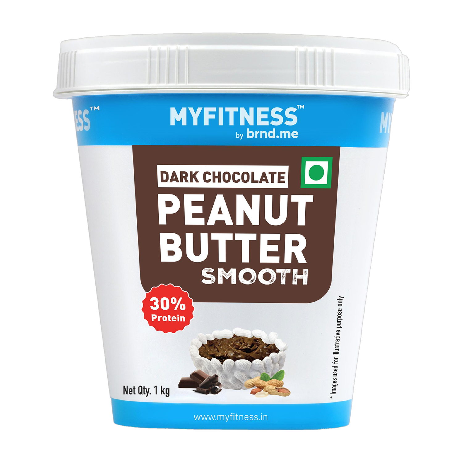 MYFITNESS Peanut Butter Dark Chocolate Smooth Spread, 30g Protein - Image 1