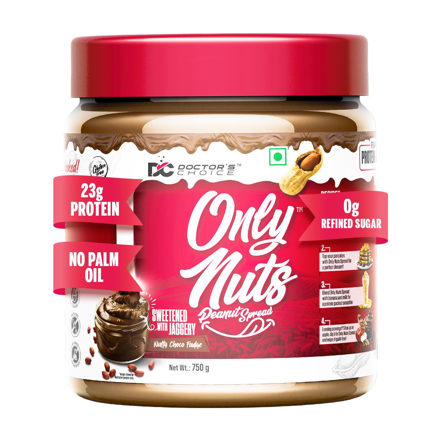 Doctor's Choice High Protein Peanut Butter (Chocolate Fudge Crunchy) - Image 1
