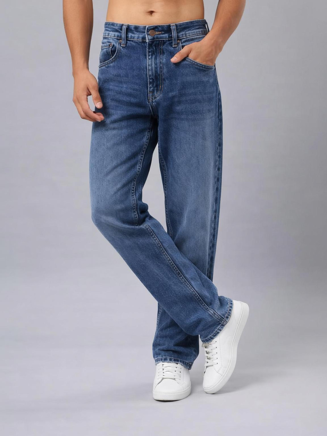 WAZWEAR Straight Fit Men Dark Blue Jeans - Image 6