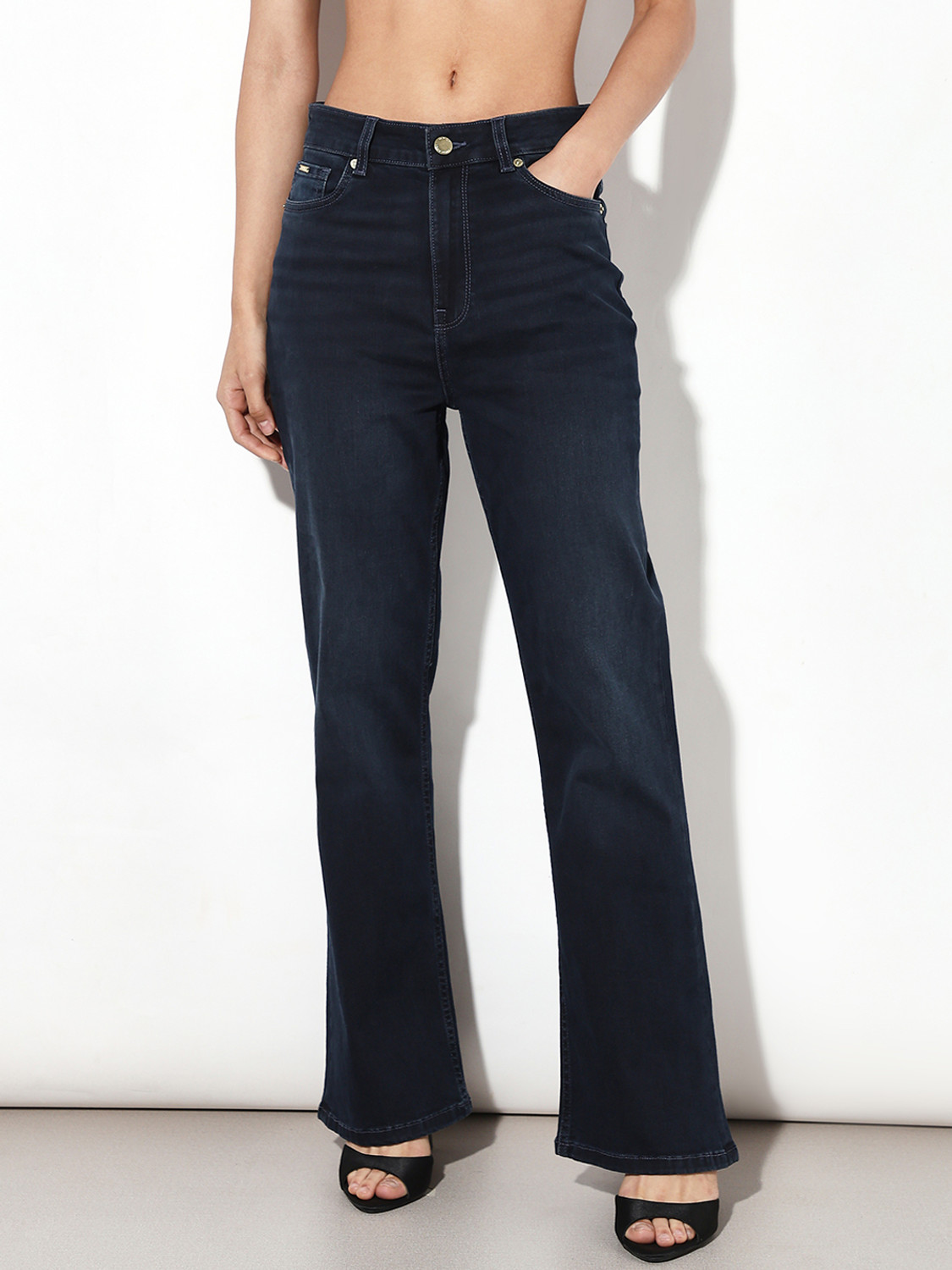 Image of ONLY Women Skinny High Rise Blue Jeans