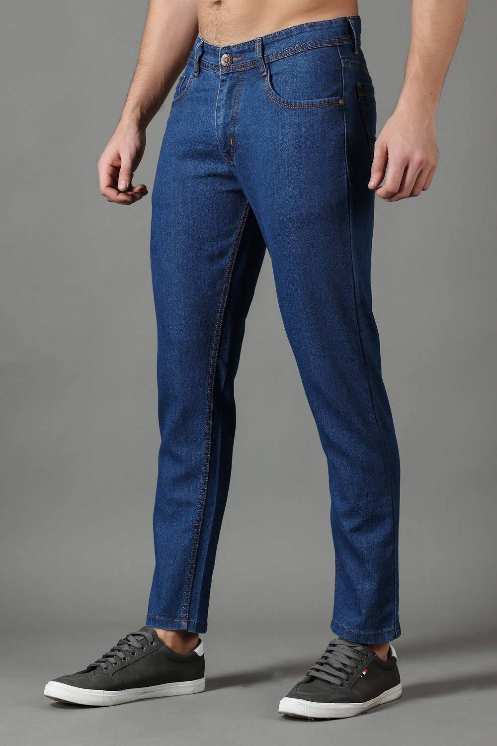 Image of ZAYSH Men Slim Mid Rise Blue Jeans