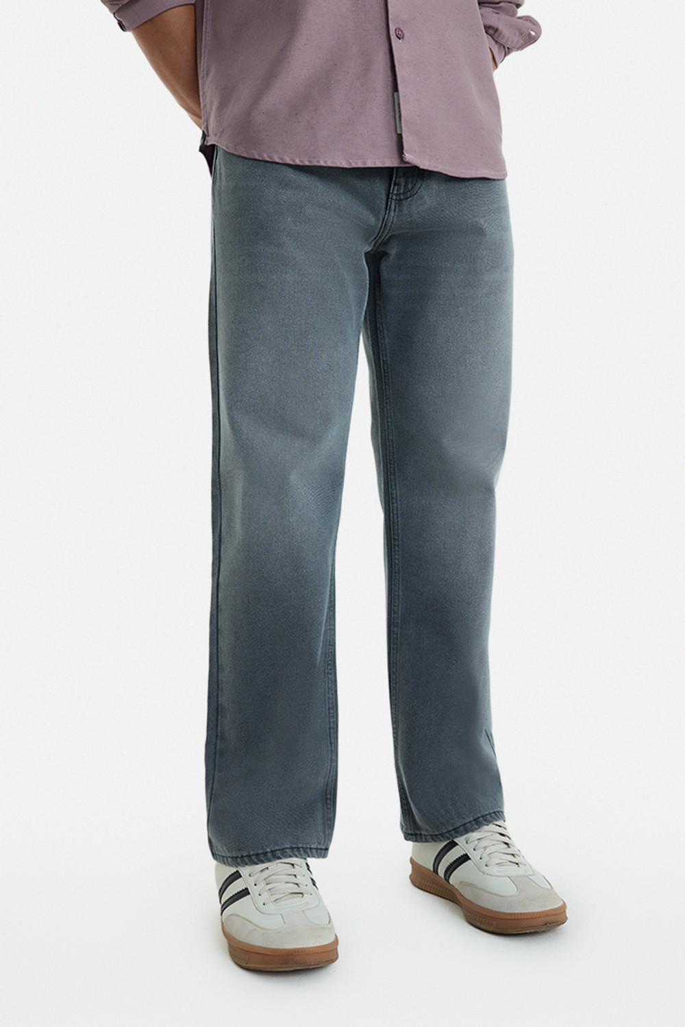 Image of Snitch Men Loose Fit Mid Rise Dark Blue Jeans