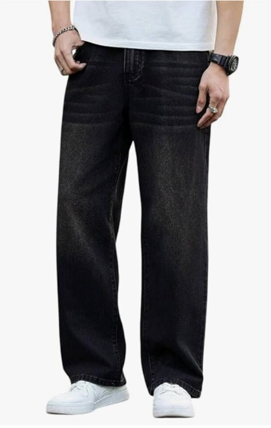 Image of EventJins Men Regular Mid Rise Black Jeans