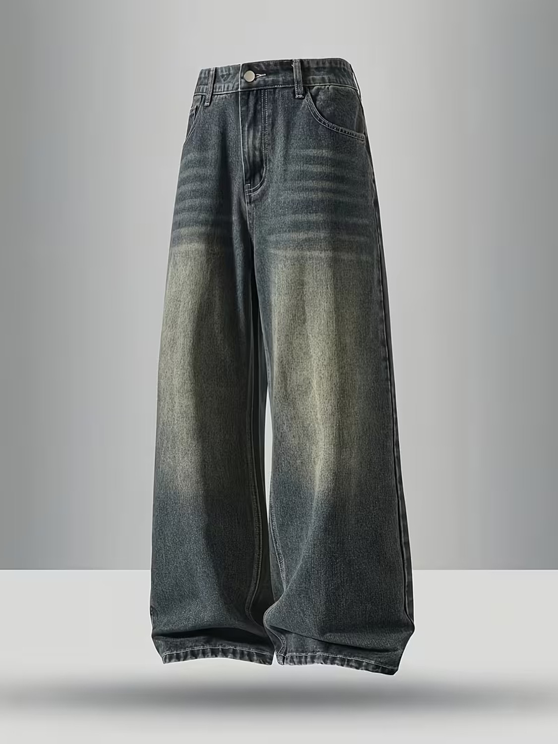 sky collection Men Baggy Fit Mid Rise Blue Jeans - Image 1