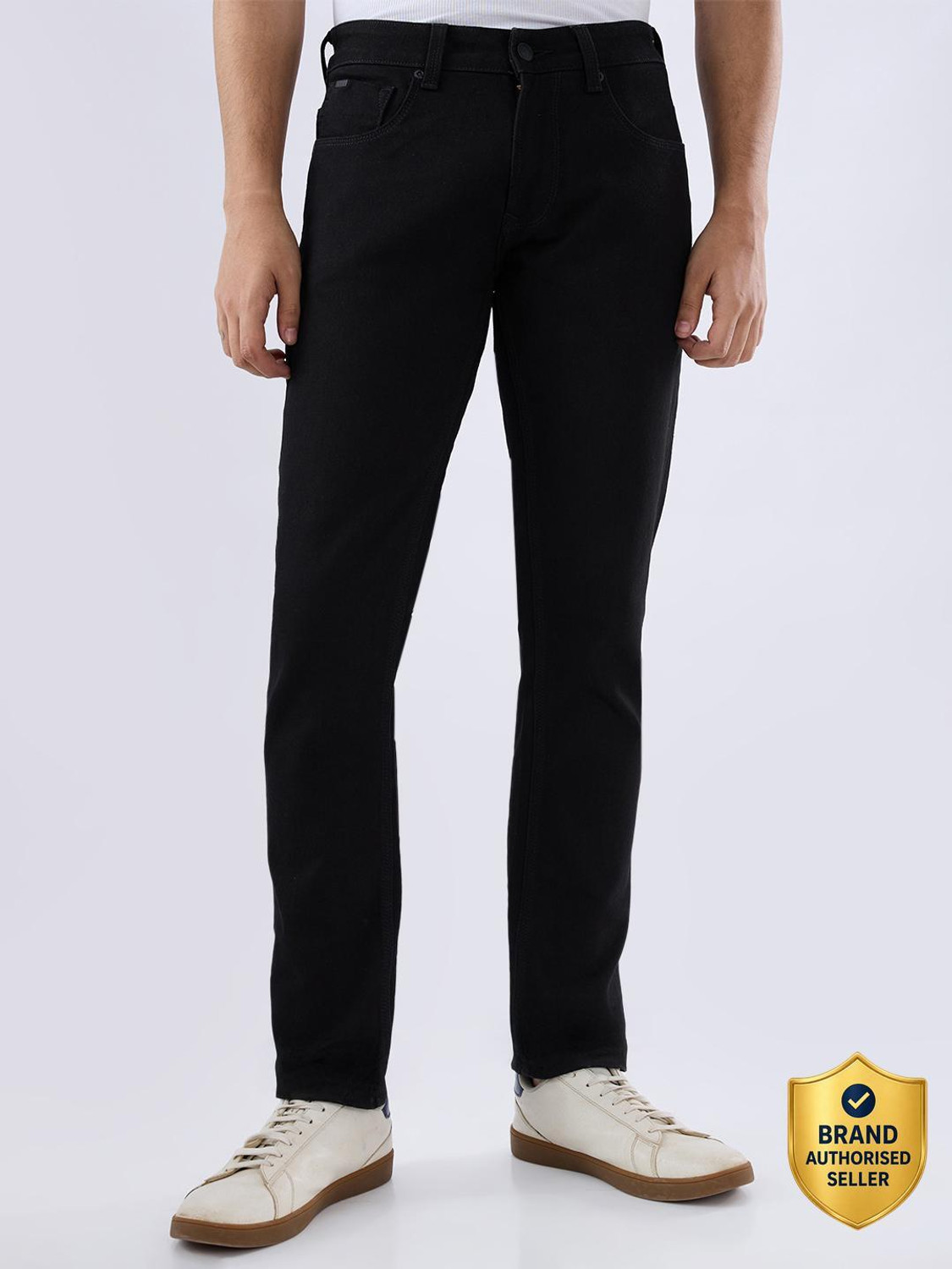 Image of Spykar Men Regular Mid Rise Blue Jeans