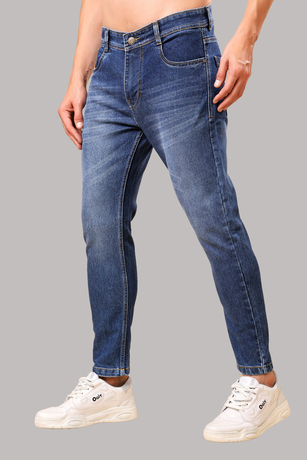 Image of Mast & Harbour Men Skinny Mid Rise Black Jeans