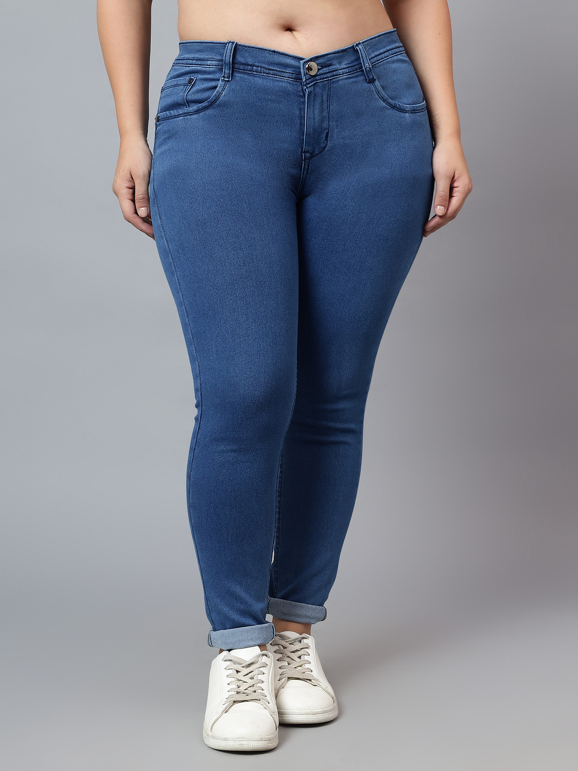 Image of Kedoths Women Jogger Fit Mid Rise Black Jeans