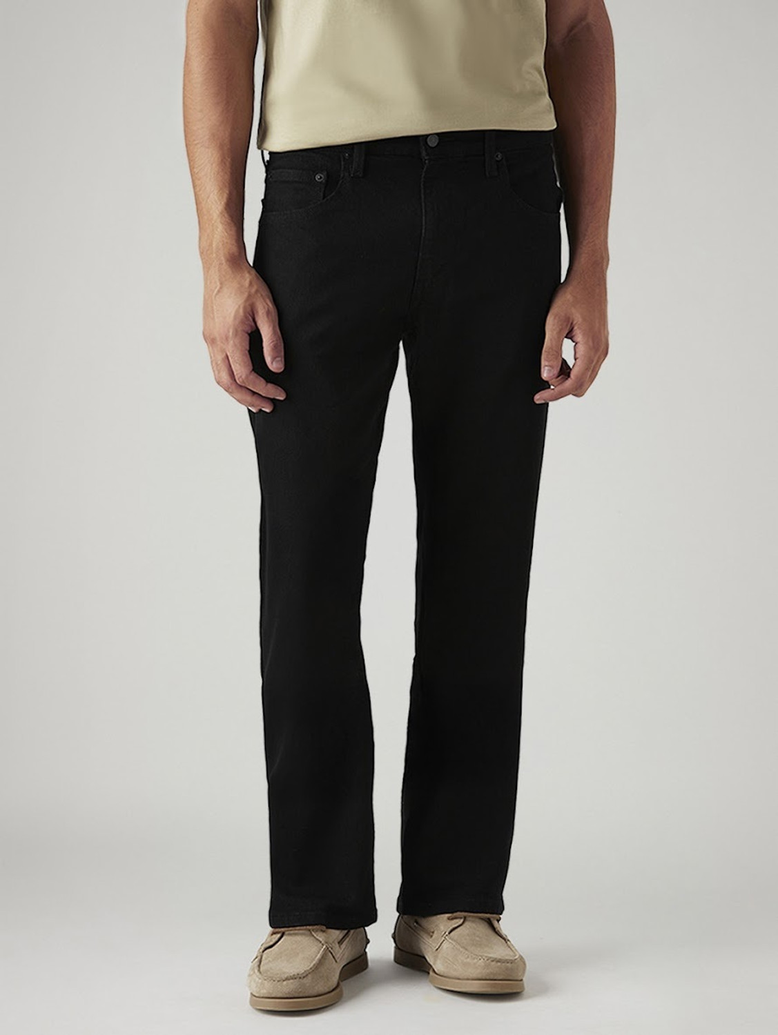 LEVI'S Men Boot-Leg Mid Rise Black Jeans - Image 1