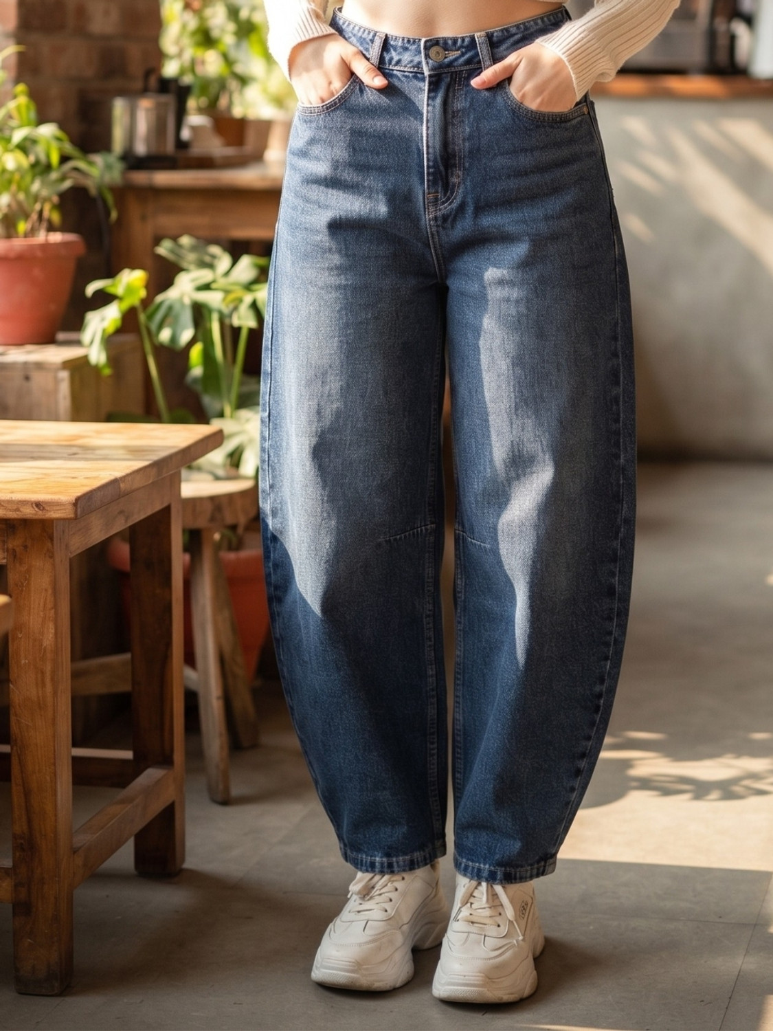 Image of Crazeis Women Loose Fit High Rise Grey Jeans