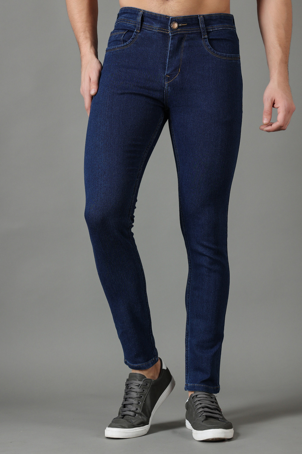 Image of ZAYSH Men Slim Mid Rise Blue Jeans