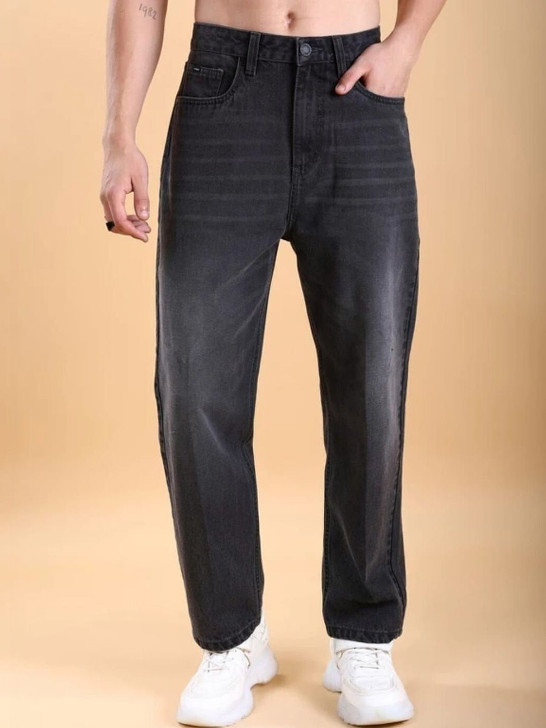 Encrypt Loose Fit Men Black Jeans - Image 5