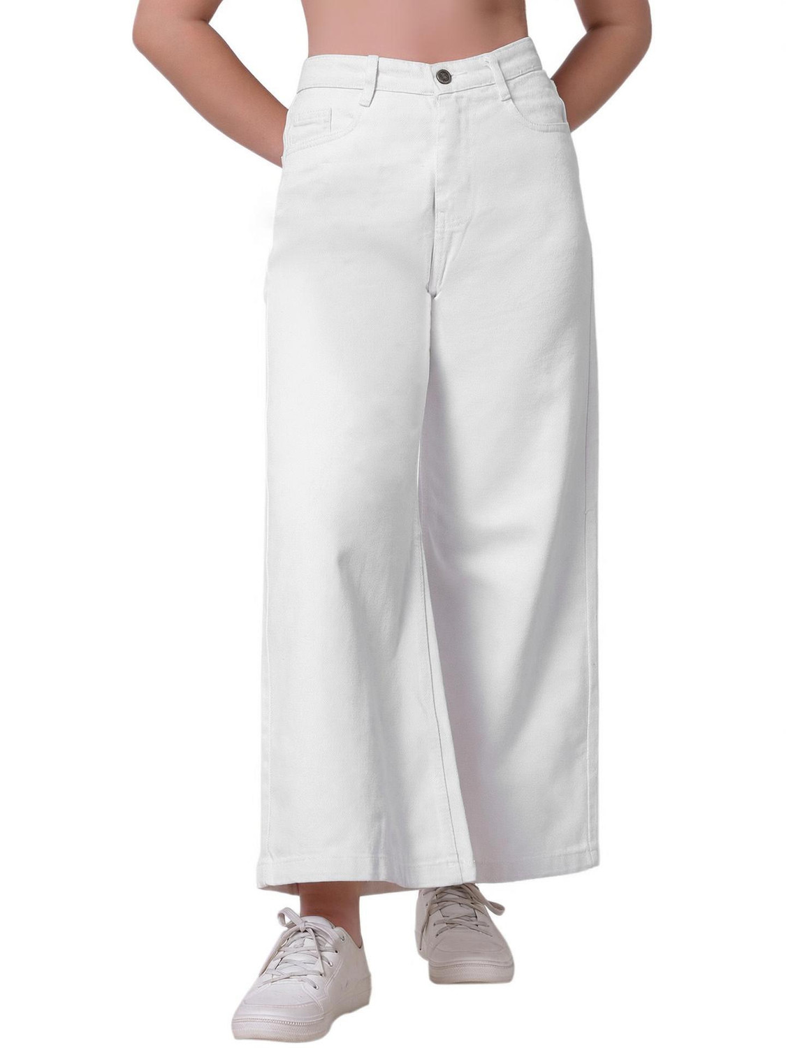 Image of VIBESTA Women Regular Mid Rise Beige Jeans
