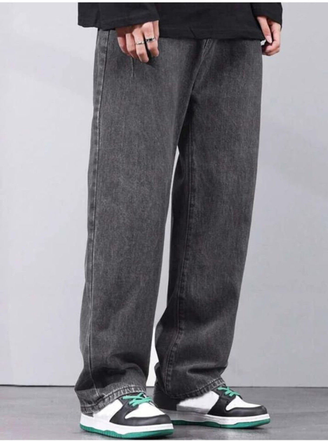 FOXIEFIT Men Relaxed Fit Mid Rise Grey Jeans - Image 1
