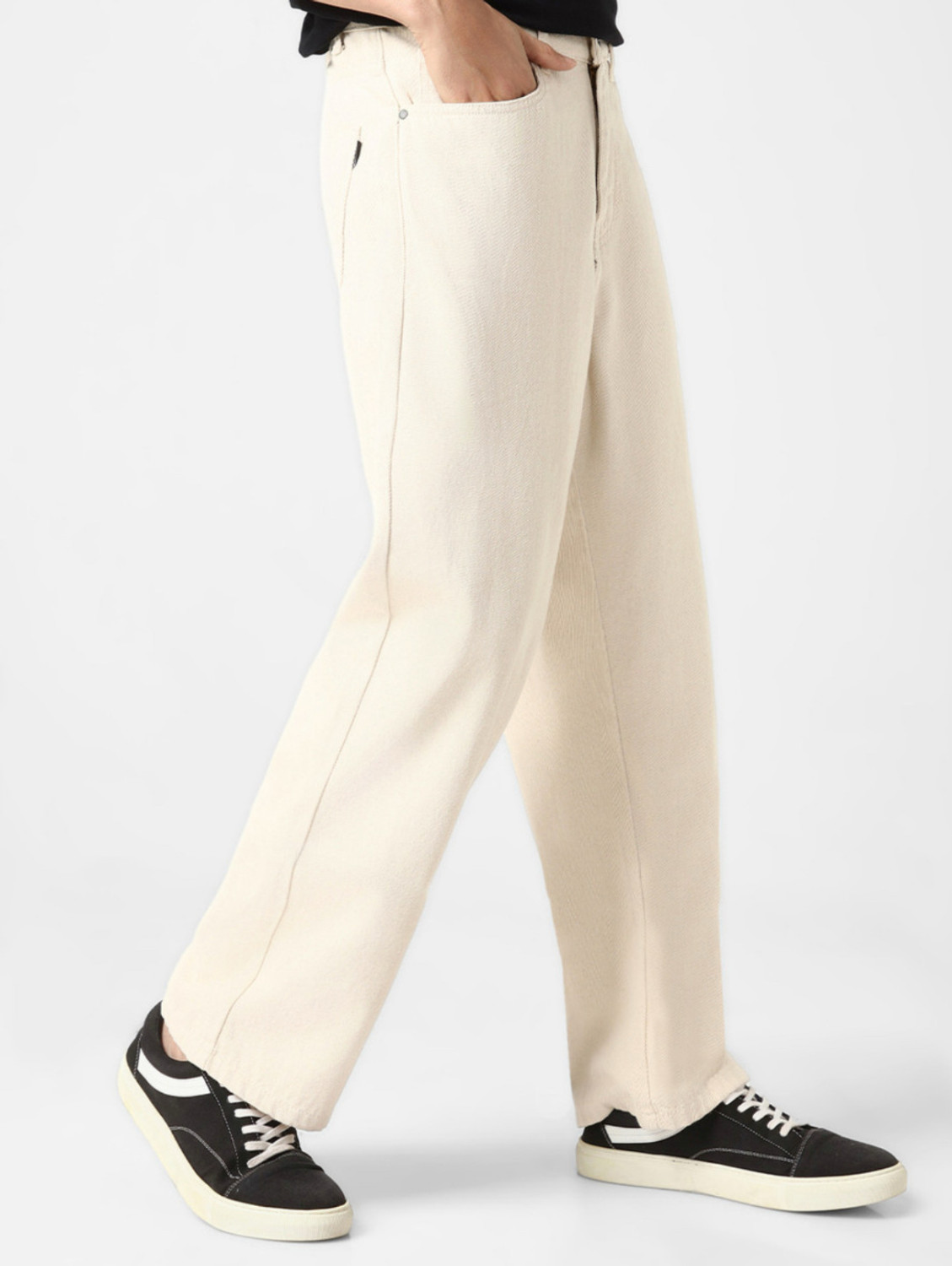 wearworld Loose Fit Men Beige Jeans - Image 6