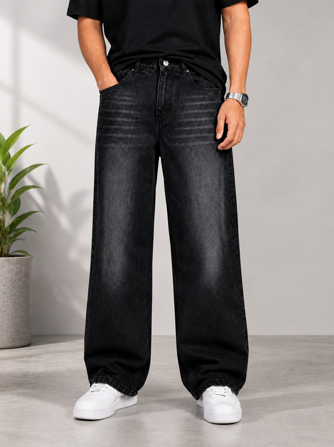 BLACK REY Straight Fit Men Black Jeans - Image 6