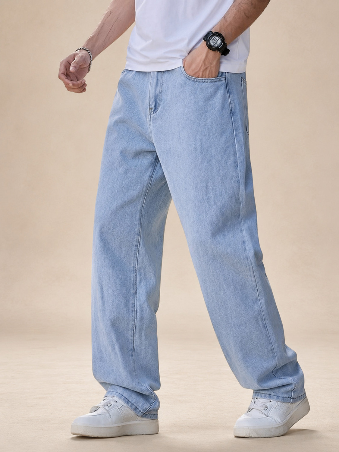 INDIVANE Men Light Blue Jeans - Image 1