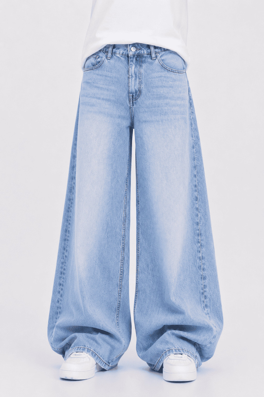 M Q Baggy Fit Men Light Blue Jeans - Image 6