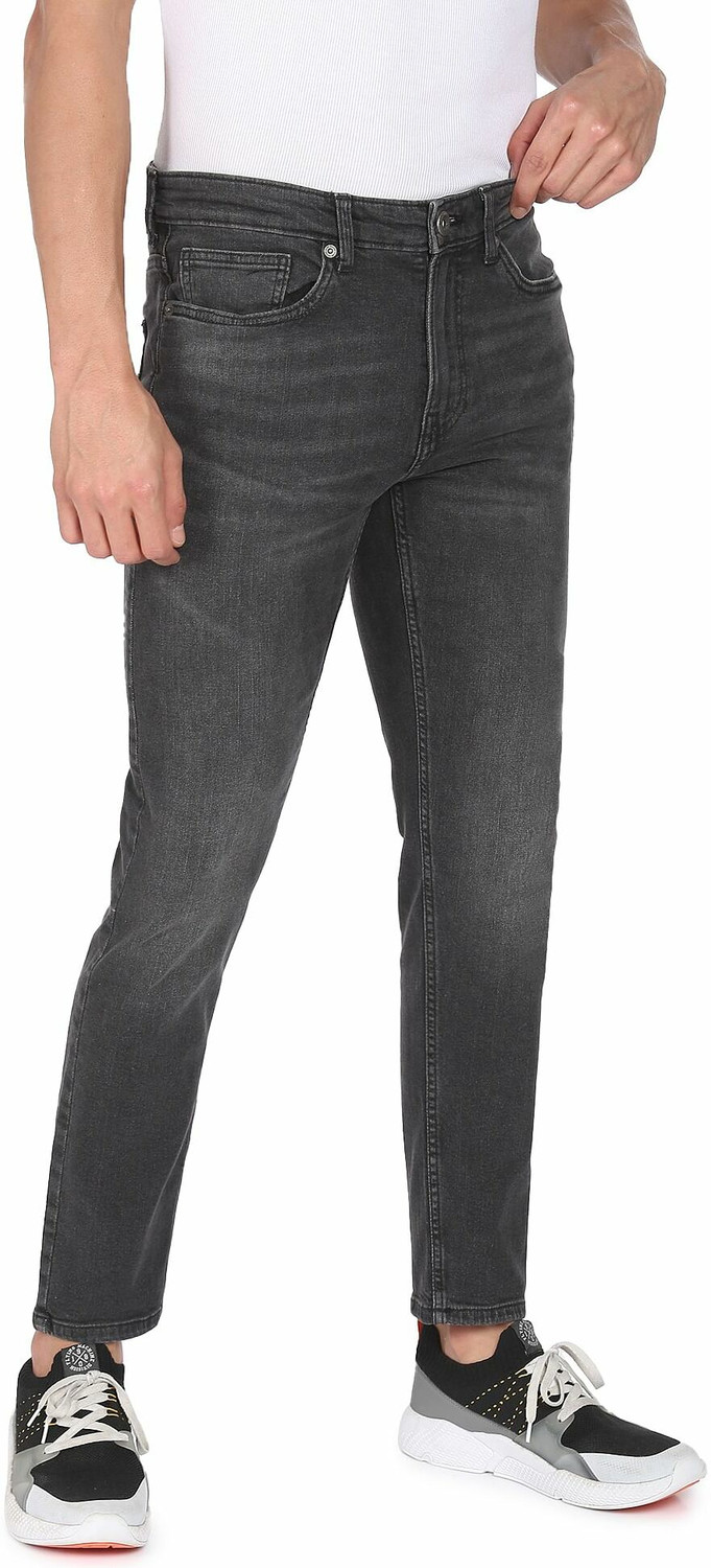 Image of FLYING MACHINE Men Skinny Mid Rise Black Jeans