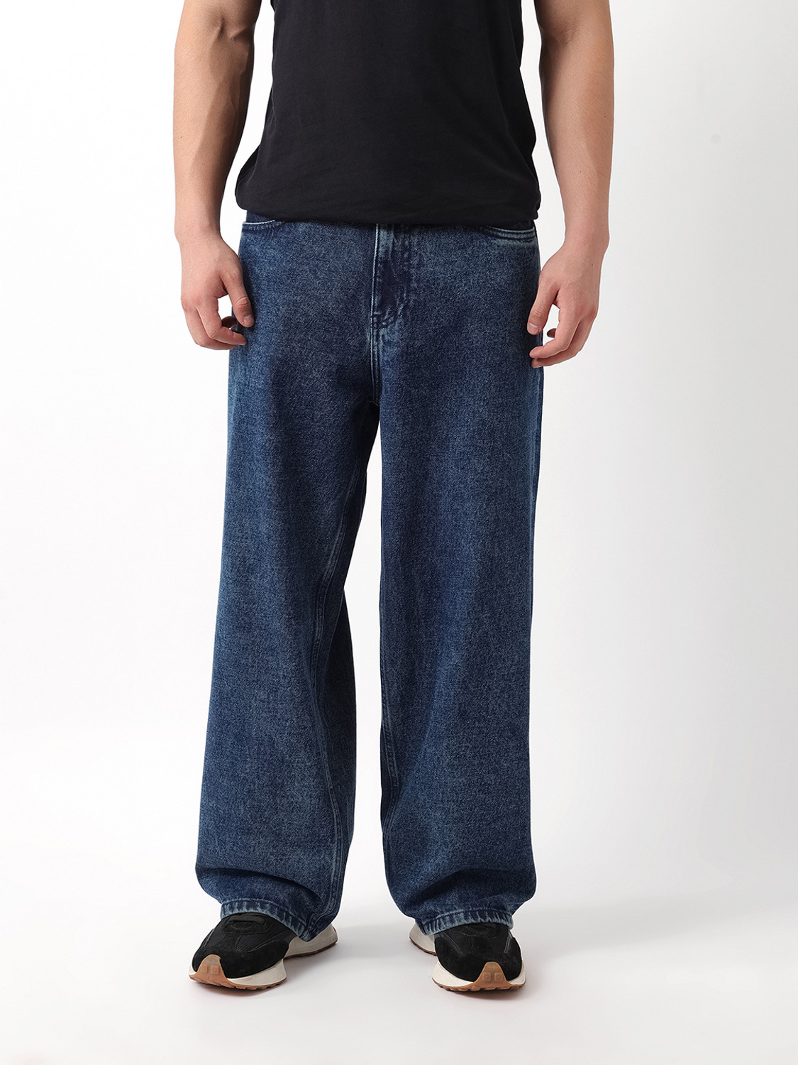 THE BEAR HOUSE Baggy Fit Men Blue Jeans - Image 6