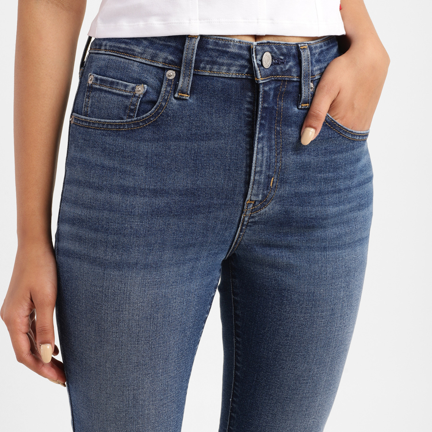 Image of LEVI'S Women Boot-Leg High Rise Blue Jeans