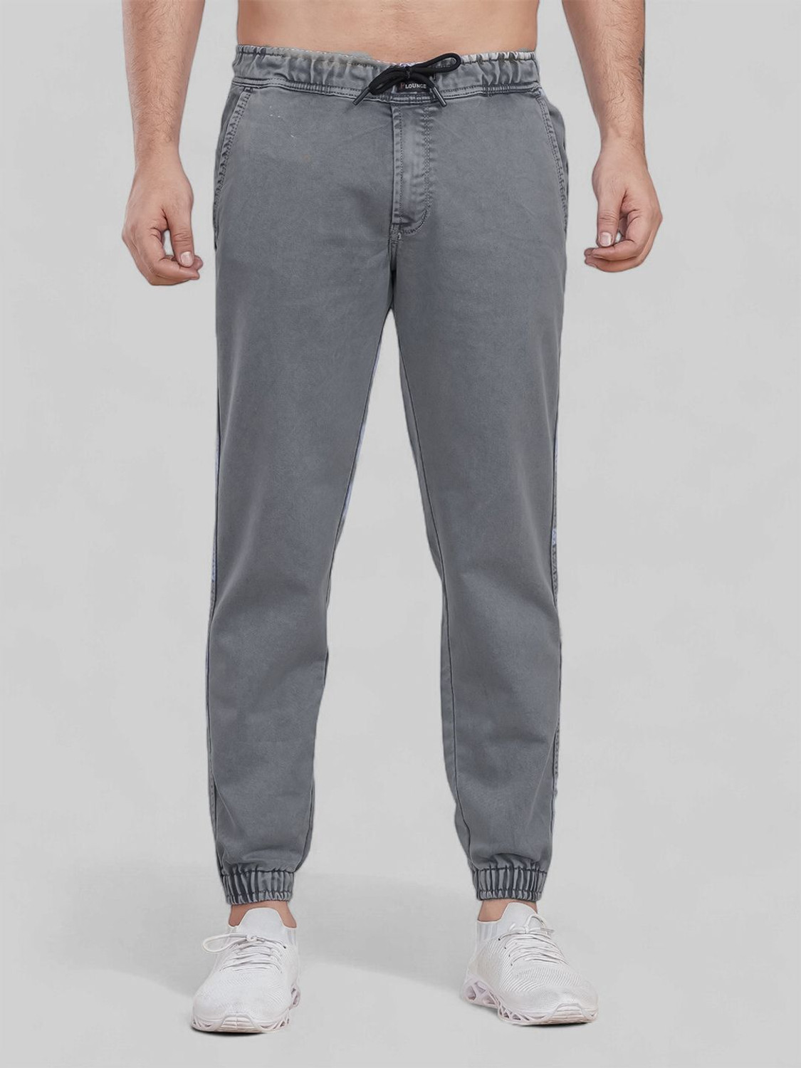 Image of PLOUNGE Men Regular High Rise Black Jeans