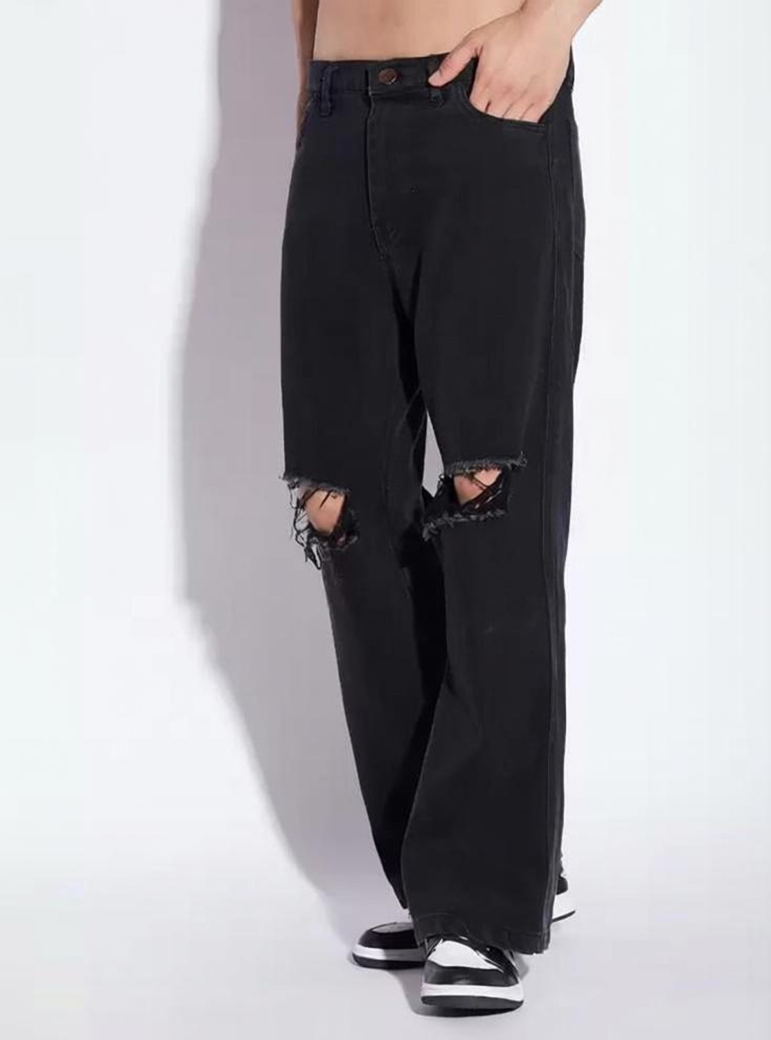Image of Bene Kleed Men Loose Fit Mid Rise Blue Jeans