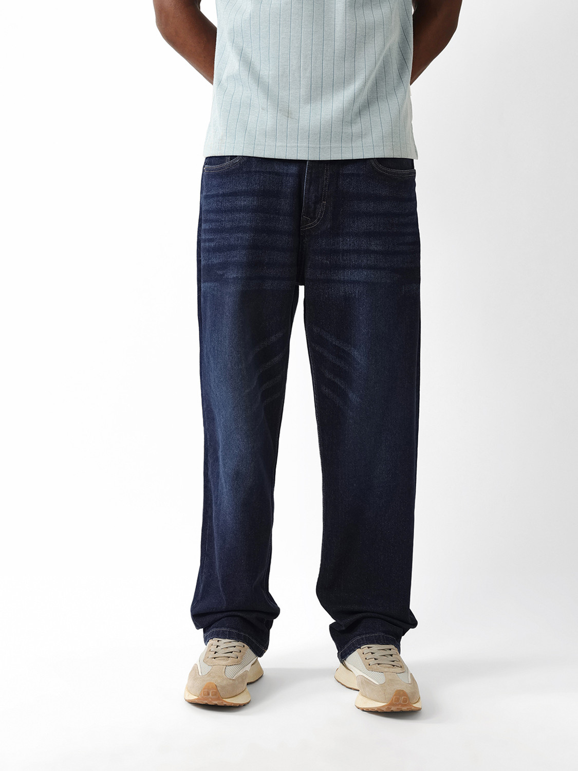 THE BEAR HOUSE Relaxed Fit Men Dark Blue Jeans