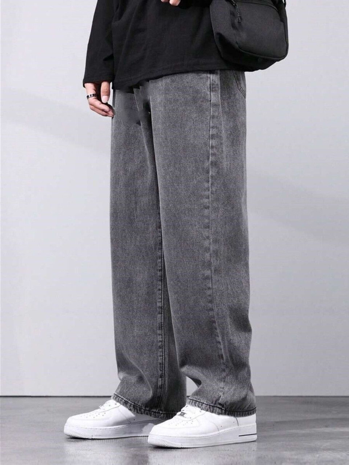 James Webb Loose Fit Men Grey Jeans - Image 4