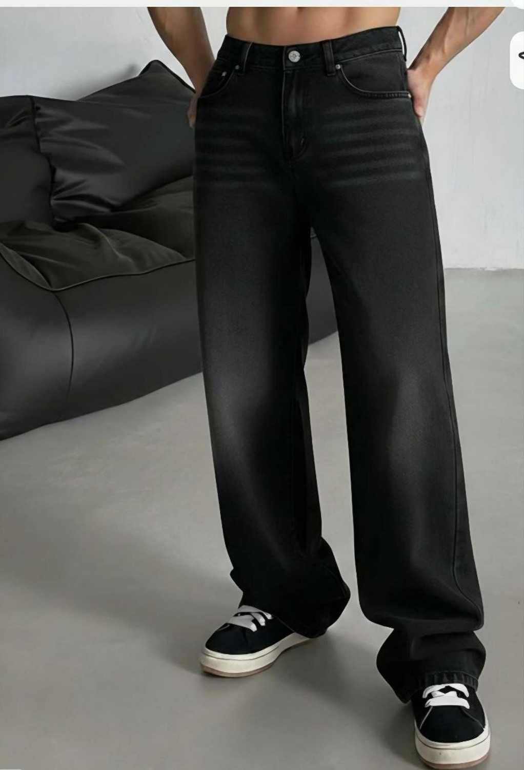 Pratyaya Baggy Fit Men Black Jeans - Image 4