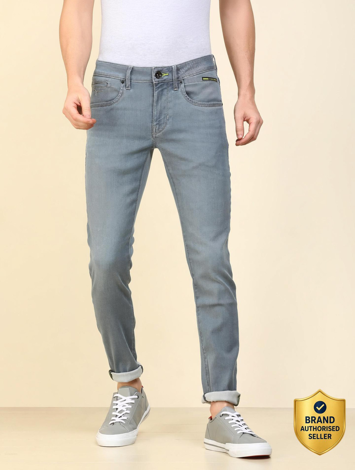 Image of Pepe Jeans Men Skinny Mid Rise Blue Jeans
