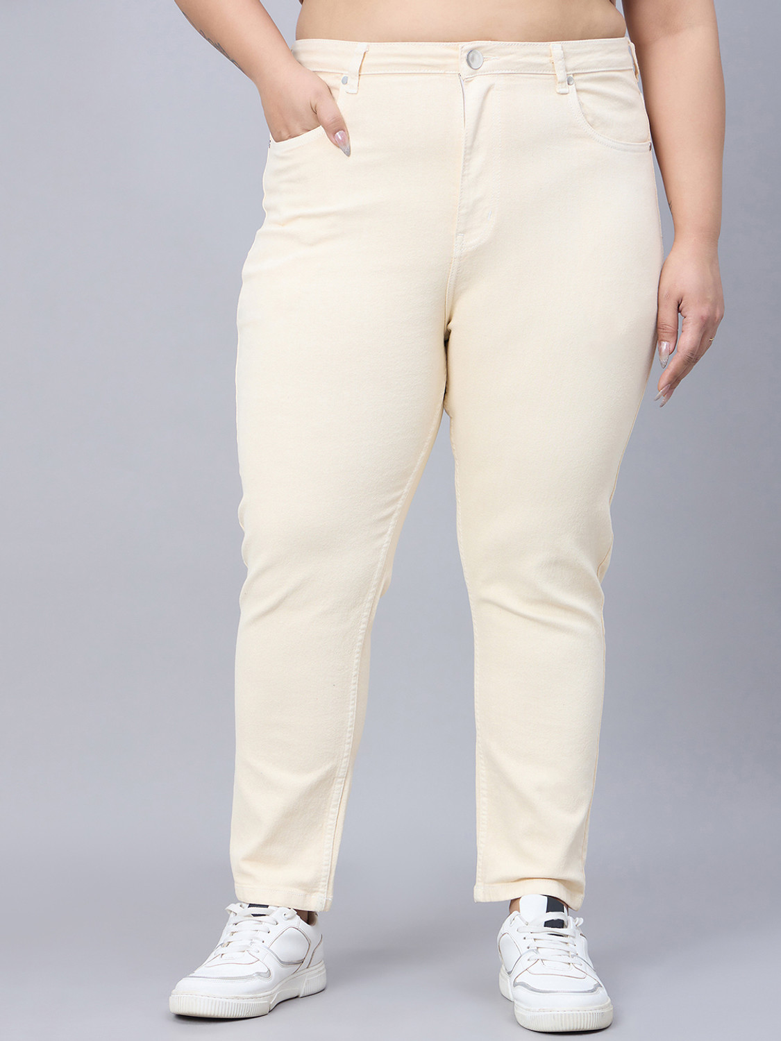 Image of Style Quotient Women Wide Leg Mid Rise Blue Jeans